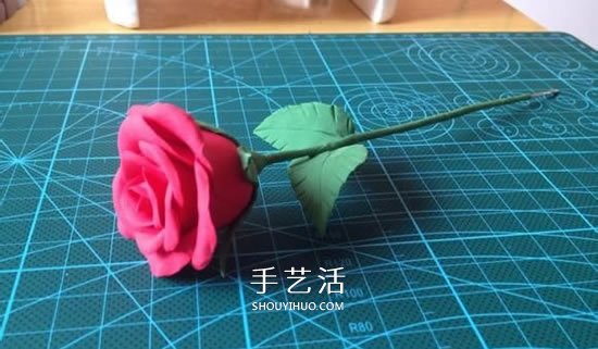 超轻粘土玫瑰花教程图解 让人惊艳的渐变色！ -  www.shouyihuo.com