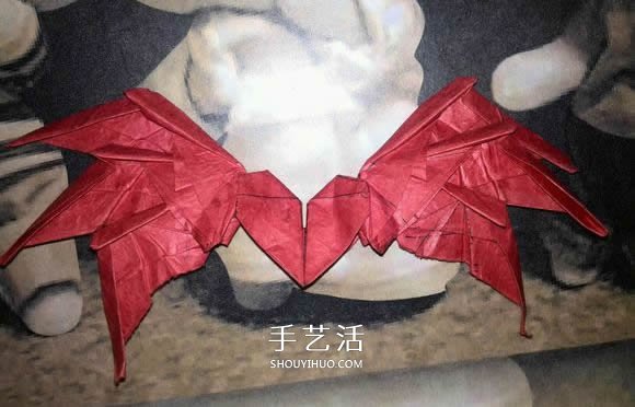 六翼炽天使之心的折纸方法图解 超多详细步骤！ -  www.shouyihuo.com