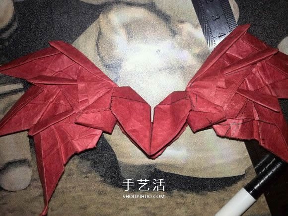 六翼炽天使之心的折纸方法图解 超多详细步骤！ -  www.shouyihuo.com