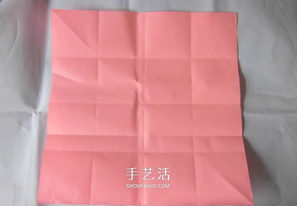 百合花纸巾盒的折法 带花纸巾盒怎么折图解 -  www.shouyihuo.com