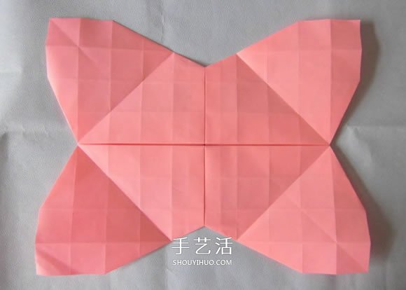 百合花纸巾盒的折法 带花纸巾盒怎么折图解 -  www.shouyihuo.com