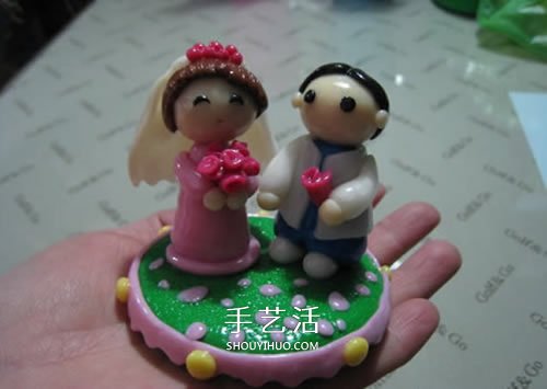 软陶结婚娃娃的制作方法 很漂亮的婚庆装饰摆件 -  www.shouyihuo.com