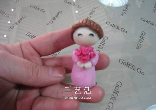 软陶结婚娃娃的制作方法 很漂亮的婚庆装饰摆件 -  www.shouyihuo.com