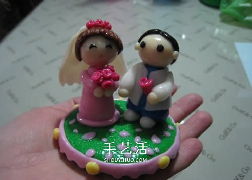 软陶结婚娃娃的制作方法 很漂亮的婚庆装饰摆件 -  www.shouyihuo.com