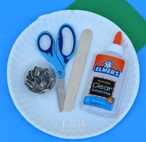 幼儿手工做向日葵的方法 纸盘向日葵制作图片 -  www.shouyihuo.com