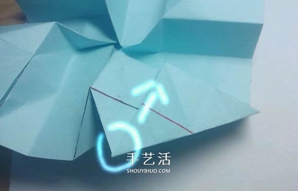 一步一步教你折！详细川崎玫瑰折纸过程图解 -  www.shouyihuo.com