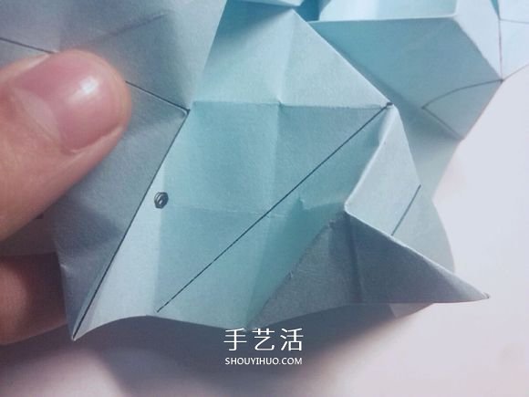 一步一步教你折！详细川崎玫瑰折纸过程图解 -  www.shouyihuo.com
