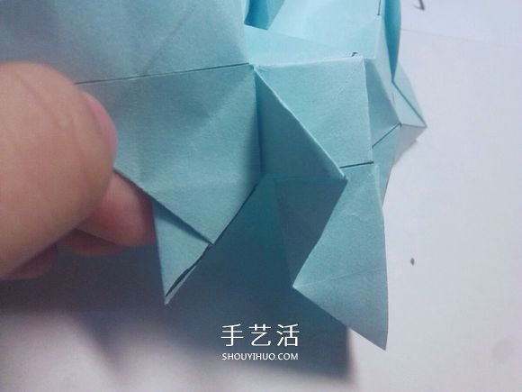 一步一步教你折！详细川崎玫瑰折纸过程图解 -  www.shouyihuo.com