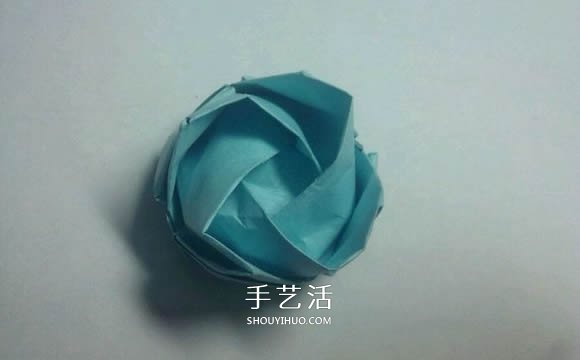 一步一步教你折！详细川崎玫瑰折纸过程图解 -  www.shouyihuo.com