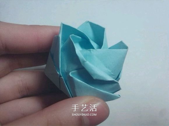一步一步教你折！详细川崎玫瑰折纸过程图解 -  www.shouyihuo.com