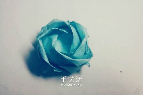 一步一步教你折！详细川崎玫瑰折纸过程图解 -  www.shouyihuo.com