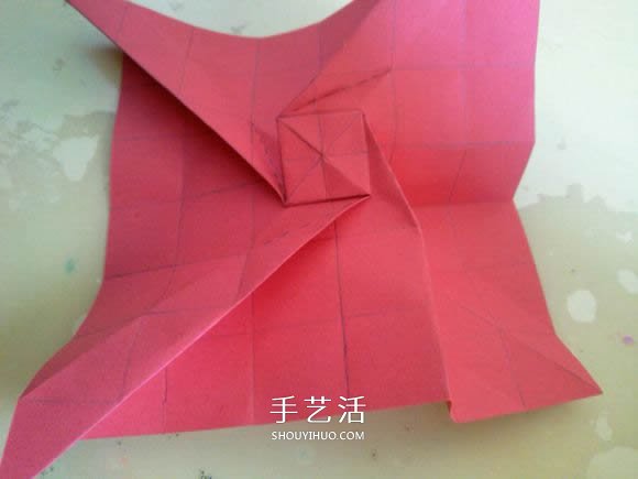 LS玫瑰花的折法图解 手工怎么折LS玫瑰步骤 -  www.shouyihuo.com