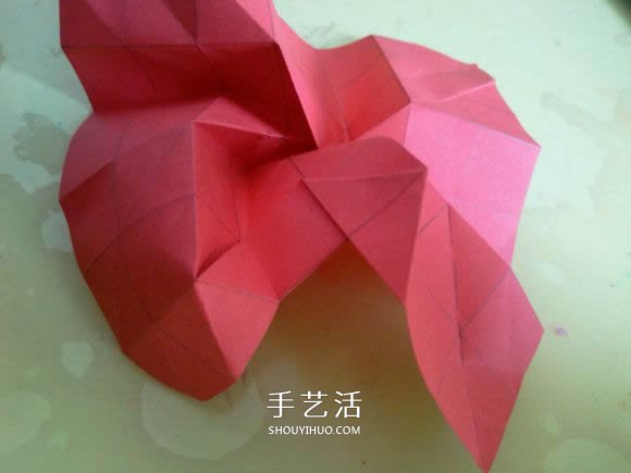 LS玫瑰花的折法图解 手工怎么折LS玫瑰步骤 -  www.shouyihuo.com