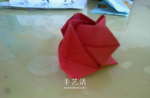 LS玫瑰花的折法图解 手工怎么折LS玫瑰步骤 -  www.shouyihuo.com