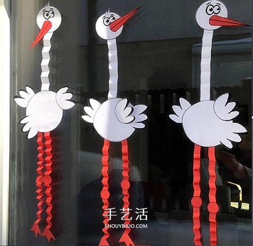 幼儿手工鸵鸟的制作方法 简单卡纸做卡通鸵鸟 -  www.shouyihuo.com