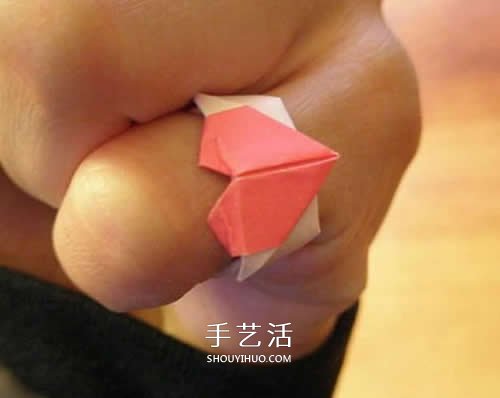 情人节心形戒指怎么折 简单易学爱心戒指折法 -  www.shouyihuo.com
