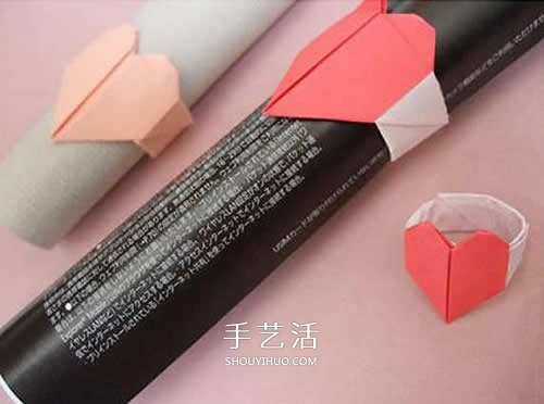 情人节心形戒指怎么折 简单易学爱心戒指折法 -  www.shouyihuo.com