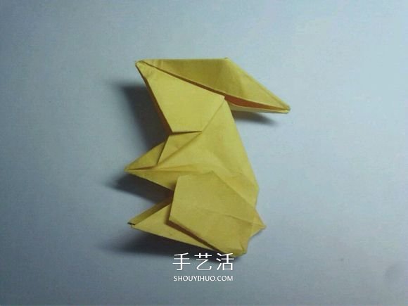 详细的折纸图解过程 带你学立体兔子的折法 -  www.shouyihuo.com