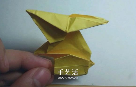 详细的折纸图解过程 带你学立体兔子的折法 -  www.shouyihuo.com