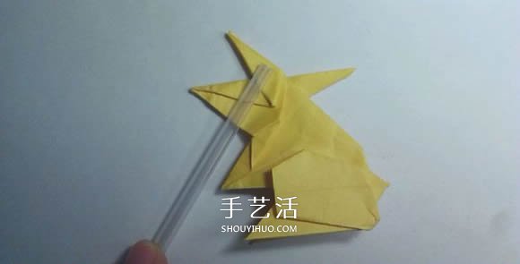 详细的折纸图解过程 带你学立体兔子的折法 -  www.shouyihuo.com