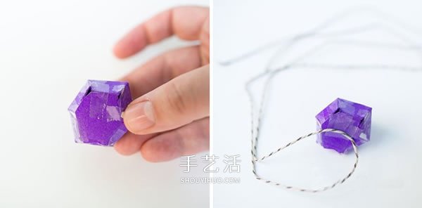 卡纸手工制作立体钻石 变成情人节表白饰物 -  www.shouyihuo.com