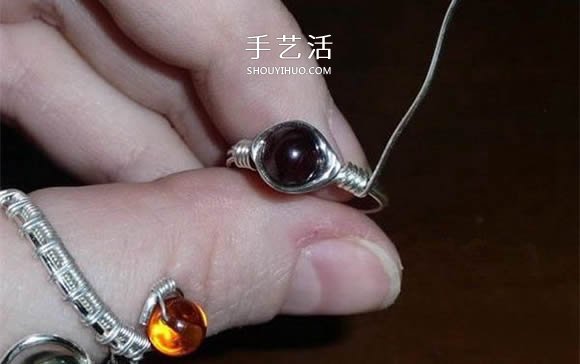 自制完美金属丝作品 金属丝绕线戒指DIY详解 -  www.shouyihuo.com