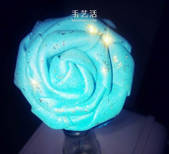 海绵纸折玫瑰花步骤 手工海绵纸花也能这么美！ -  www.shouyihuo.com