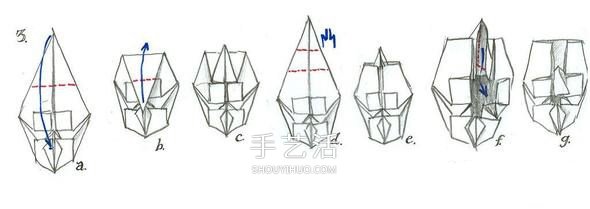 神秘自由斗士！V字仇杀队面具的折纸方法图解 -  www.shouyihuo.com