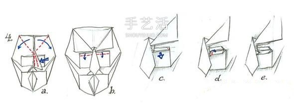 神秘自由斗士！V字仇杀队面具的折纸方法图解 -  www.shouyihuo.com