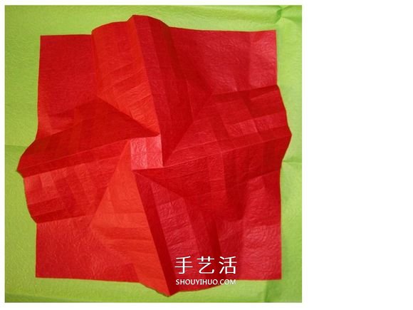 怎么折酒杯玫瑰的过程 详细酒杯玫瑰折纸实拍 -  www.shouyihuo.com