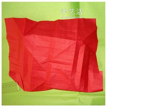 怎么折酒杯玫瑰的过程 详细酒杯玫瑰折纸实拍 -  www.shouyihuo.com
