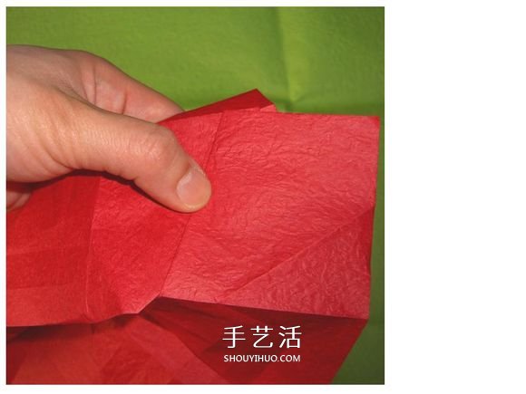 怎么折酒杯玫瑰的过程 详细酒杯玫瑰折纸实拍 -  www.shouyihuo.com