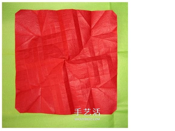 怎么折酒杯玫瑰的过程 详细酒杯玫瑰折纸实拍 -  www.shouyihuo.com