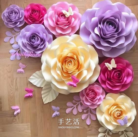 手工纸花怎么做 超多美丽纸花制作图解大全 -  www.shouyihuo.com
