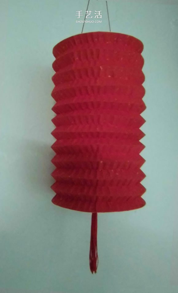 用纸怎么折花灯图解 圆柱形纸宫灯制作方法 -  www.shouyihuo.com