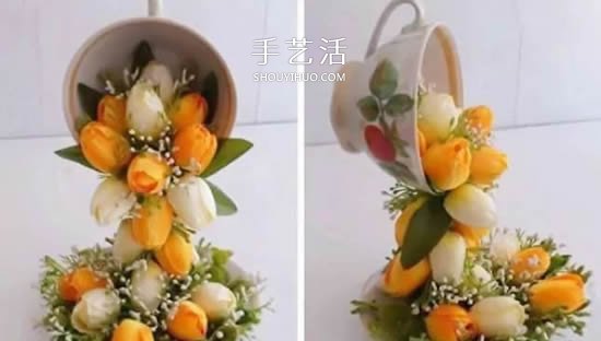 旧杯碟巧妙小改造 DIY制作精美的家居装饰摆件 -  www.shouyihuo.com