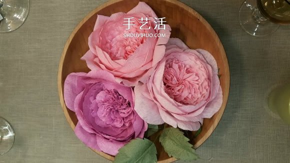 大卫奥斯汀玫瑰做法 美丽到极致的皱纹纸玫瑰 -  www.shouyihuo.com
