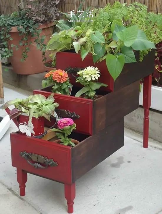创意旧抽屉改造DIY 简单做成好看又实用家具 -  www.shouyihuo.com