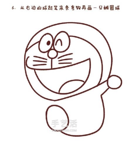 哆啦A梦简笔画图片步骤 哆啦A梦简笔画带颜色 -  www.shouyihuo.com
