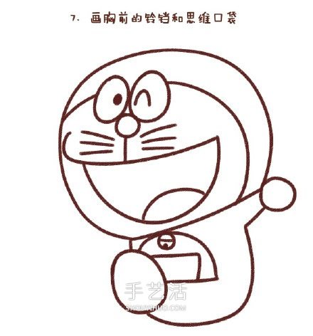 哆啦A梦简笔画图片步骤 哆啦A梦简笔画带颜色 -  www.shouyihuo.com