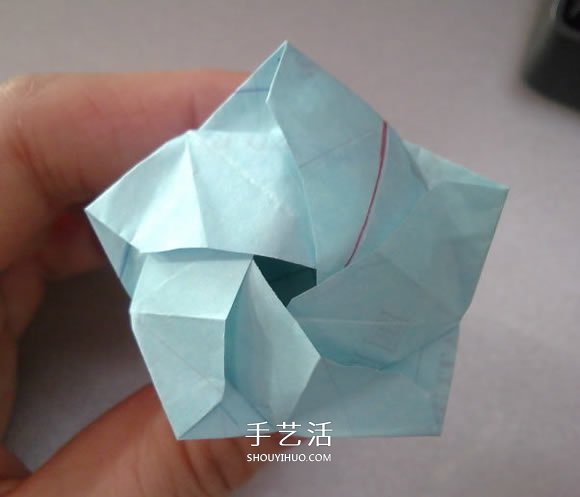 五瓣玫瑰花的折法图解 比川崎玫瑰更好看！ -  www.shouyihuo.com