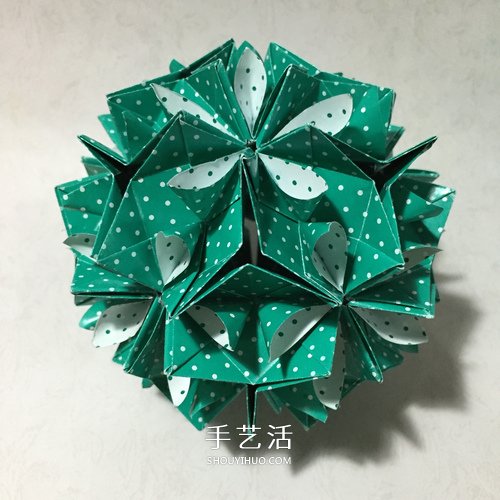 怎么折五瓣花花球的方法 五瓣花球的折纸图解 -  www.shouyihuo.com