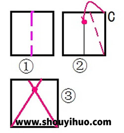 折纸基础教程：3种方法让你做出等边三角形纸 -  www.shouyihuo.com