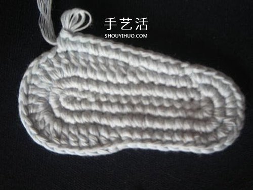 宝宝保暖毛线鞋的编法 手工编织婴儿鞋图解 -  www.shouyihuo.com