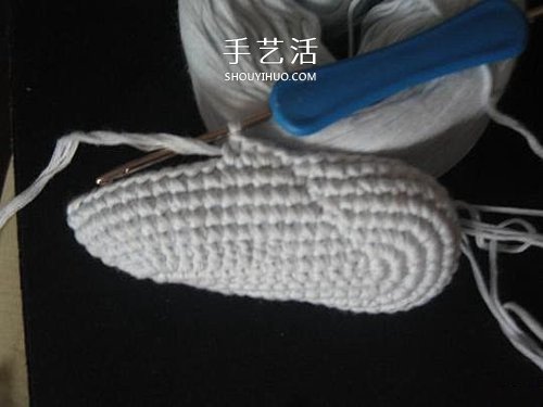 宝宝保暖毛线鞋的编法 手工编织婴儿鞋图解 -  www.shouyihuo.com