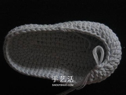 宝宝保暖毛线鞋的编法 手工编织婴儿鞋图解 -  www.shouyihuo.com
