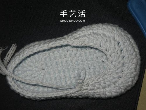 宝宝保暖毛线鞋的编法 手工编织婴儿鞋图解 -  www.shouyihuo.com