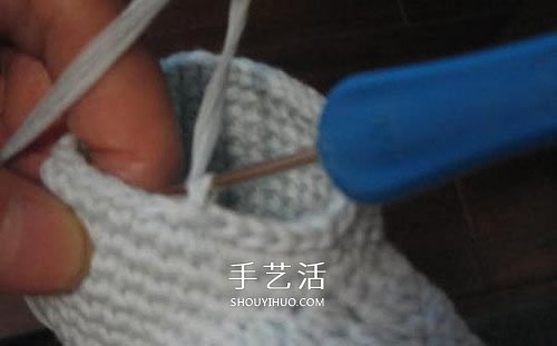 宝宝保暖毛线鞋的编法 手工编织婴儿鞋图解 -  www.shouyihuo.com