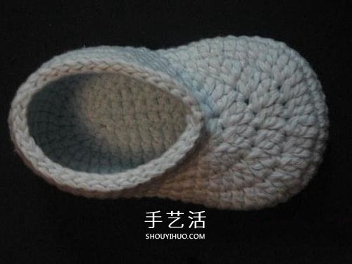 宝宝保暖毛线鞋的编法 手工编织婴儿鞋图解 -  www.shouyihuo.com