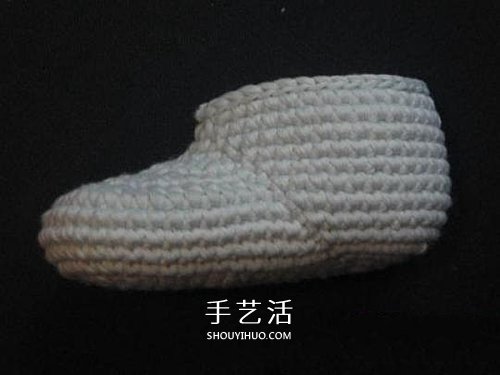 宝宝保暖毛线鞋的编法 手工编织婴儿鞋图解 -  www.shouyihuo.com